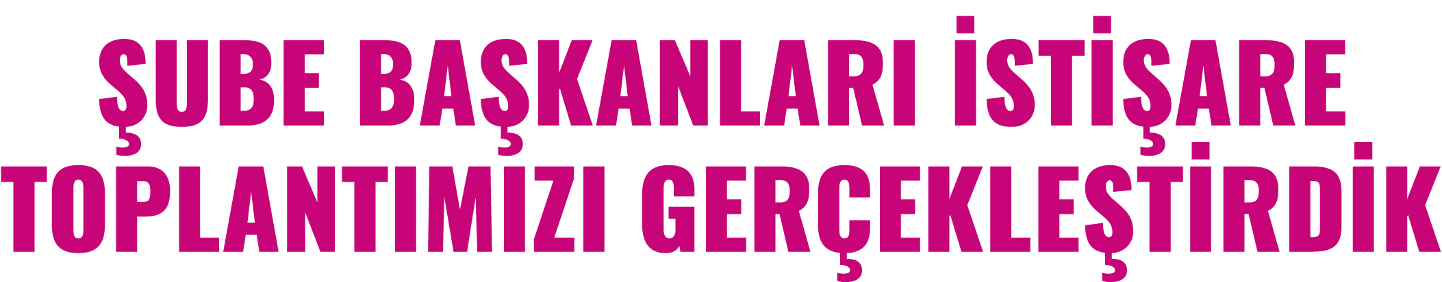  UBE BA KANLARI ST  ARE TOPLANTIMIZI GER EKLE T RD K