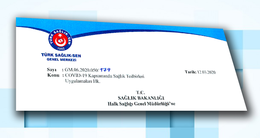 Sağlık Çalışanları İçin Koronavirüs Önerilerimizi Bakanlığa Sunduk