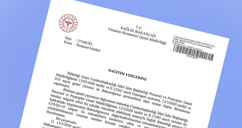 Sağlık Bakanlığı Personellerinin Yıllık İzinleri Durduruldu