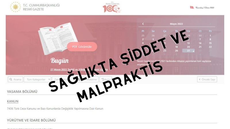 Resmi Gazetede Yayınlanan Sağlıkta Şiddet ve Malpraktis Düzenlemeleri ile Neler Değişti? Ayrıntılar Haberimizde