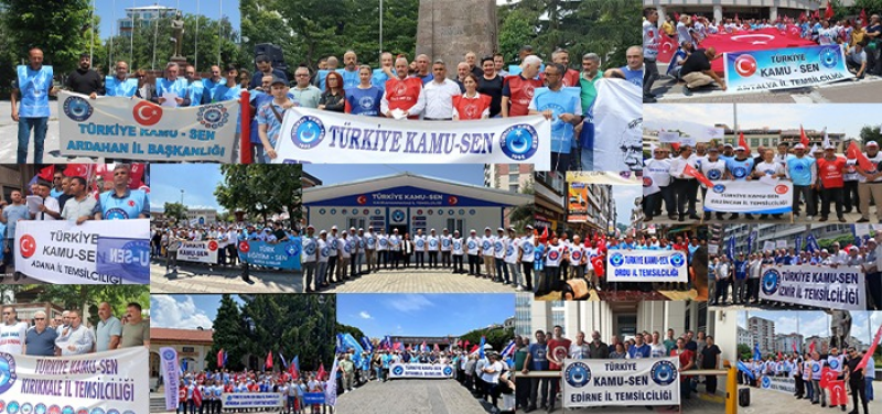 TÜM İLLERDE EŞ ZAMANLI OLARAK MEMUR MAAŞ ARTIŞLARINI İLİŞKİN BASIN AÇIKLAMASI YAPTIK