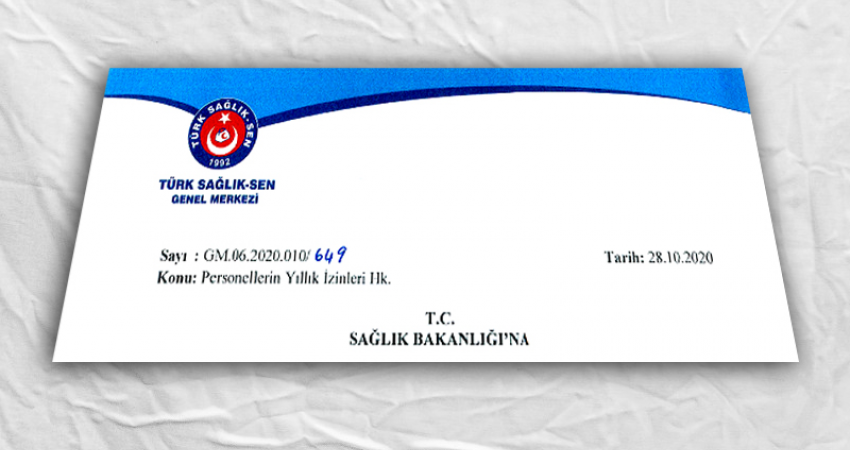 Yıllık İzinlerde Hak Kaybı Olmaması İçin Başvurumuzu Yaptık