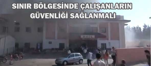 Kilis Devlet Hastanesi’ne Roket Mermisi Düştü.