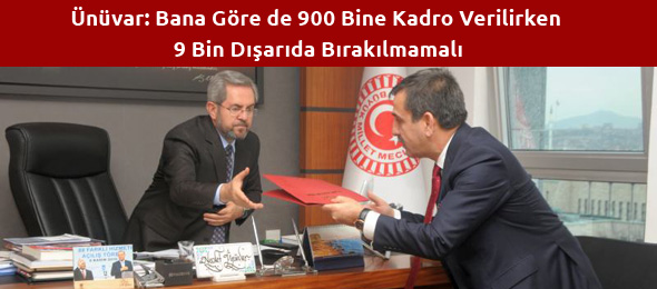 Komisyon Başkanından Kadro Talebimize Destek