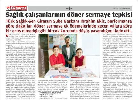 Döner Sermaye ve Ek Ödemeler için Dilekçe İmzalatıyoruz