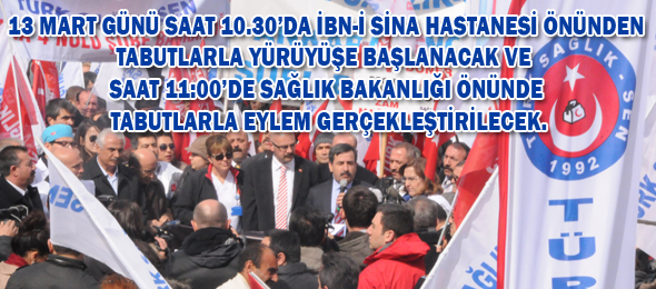 Tabutlarla Bakanlık Önündeyiz