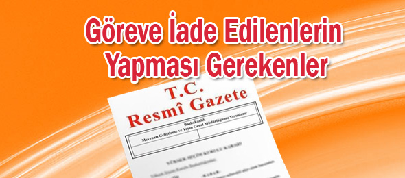 İade KHK’sı Yayınlandı.
