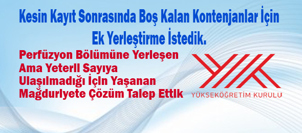 Lisans Tamamlamada Yerleştirme İle İlgili YÖK’e Başvuru
