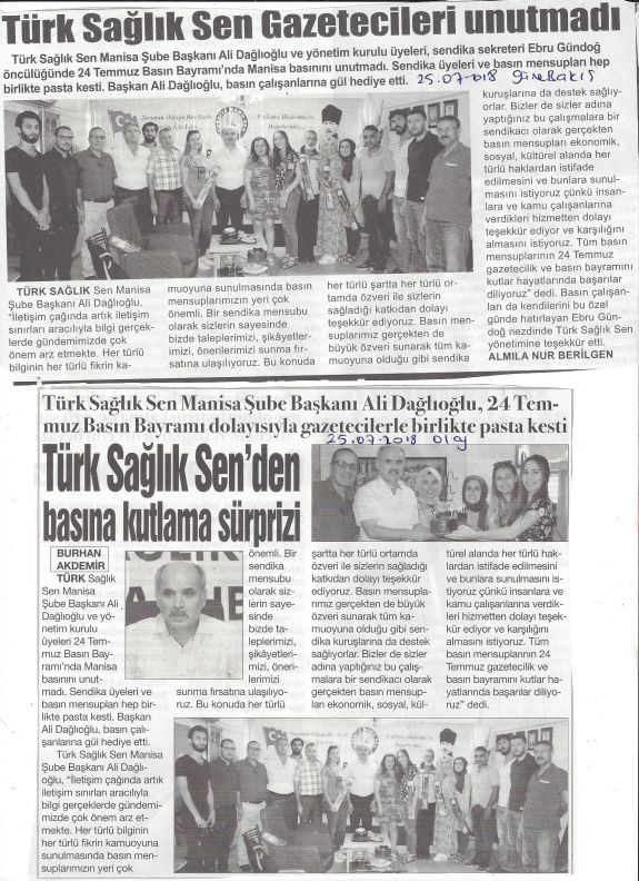 Türk Sağlık-Sen Basını Unutmadı
