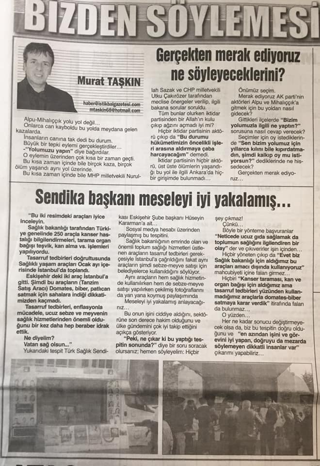 Sendika Başkanı Meseleyi İyi Yakalamış…