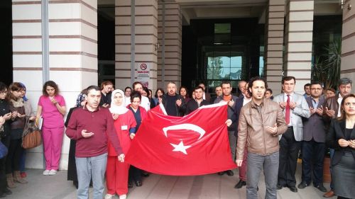Şehitlerimiz İçin,İstiklal Marşı ve Fatiha Okuyarak Mesaiye Başladık.