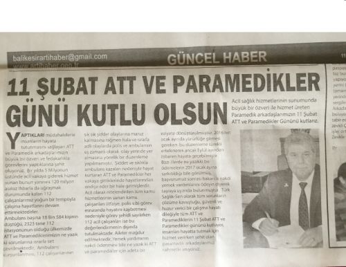 ATT ve Paramedikler Günü Basın Açıklaması