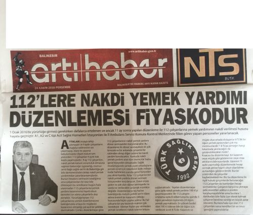 112’lere Nakdi Yemek Yardımı Düzenlenmesi Fiyaskodur