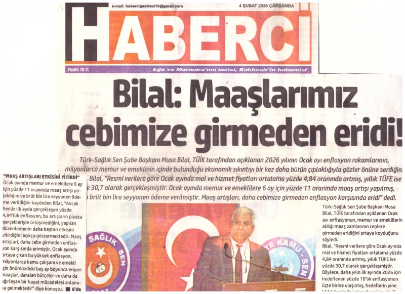 BAŞKAN BİLAL: MAAŞLAR CEBE GİRMEDEN ERİYOR!!
