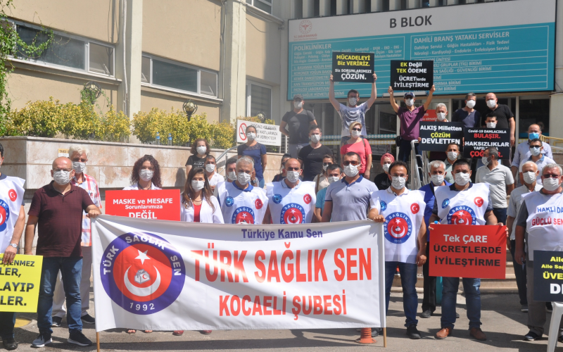 SAĞLIK ÇALIŞANLARI ALKIŞ DEĞİL ÇÖZÜM,  VAAT DEĞİL İCRAAT İSTİYOR.