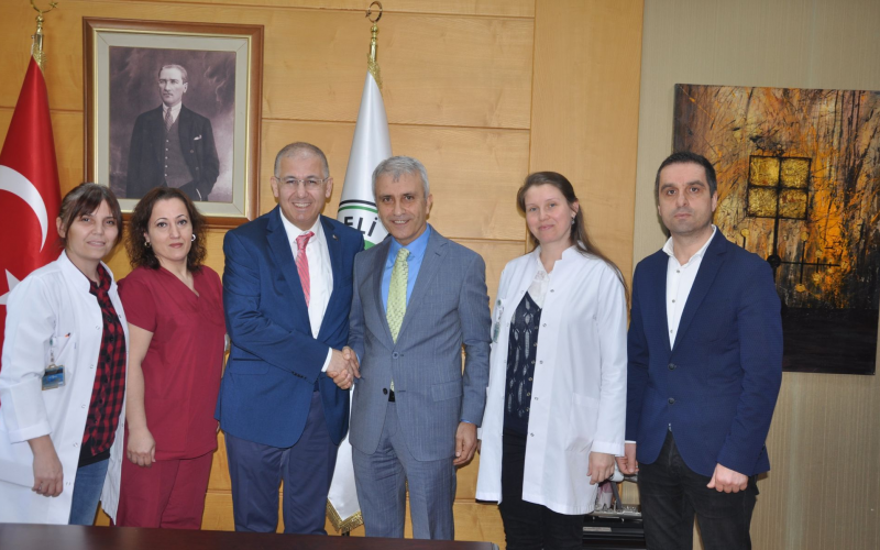 ÇEKER VE HEYETİ BAŞHEKİM CANTÜRK’Ü MAKAMINDA ZİYARET ETTİ