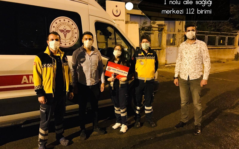 BAYRAM ÖNCESİ 112 DE'Kİ MESAİ ARKADAŞLARIMIZLA BAYRAM ZİYARETİ