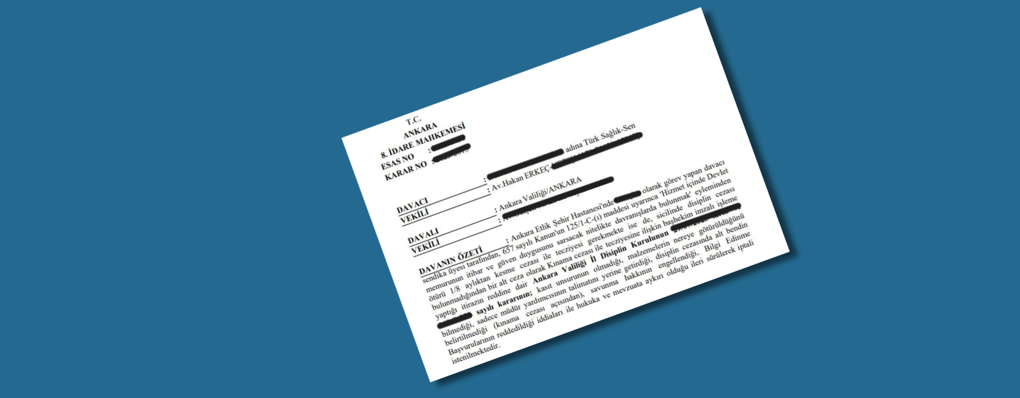 Amirin Suçunun Memura Yüklenmesine Mahkemeden İptal