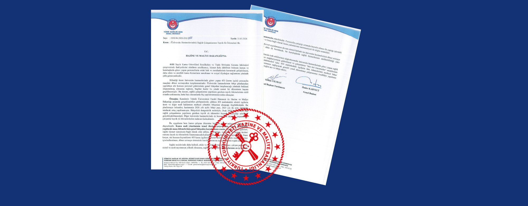 Üniversite Hastanelerinde 4/D’lilerin Maaşlarının Genel Bütçeden Ödenmesi İçin Başvuru Yaptık
