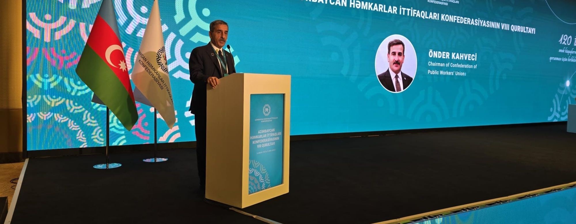 GENEL BAŞKANIMIZ ÖNDER KAHVECİ AZERBAYCAN HEMKÂRLAR İTTİFAKI GENEL KURULUNA KATILDI