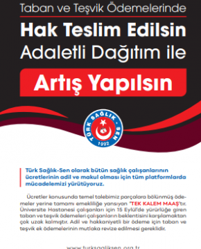Taban ve Teşvik Ödemelerinde Hak Teslim Edilsin
