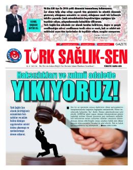 Gazete Türk Sağlık Sen 54. Sayı
