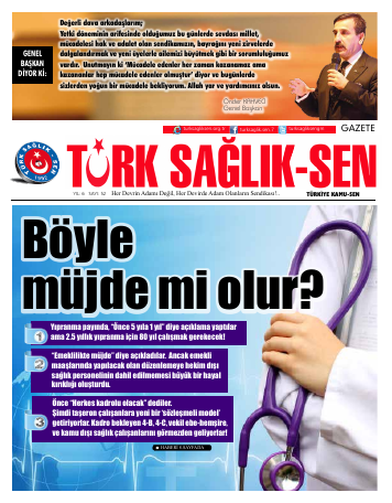 Gazete Türk Sağlık Sen - 52. Sayı