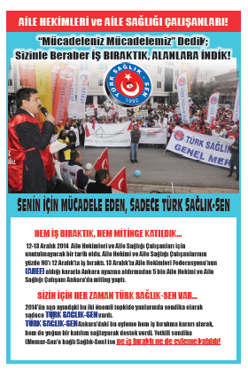 Aile Hekimliği İş Bırakma Broşürü